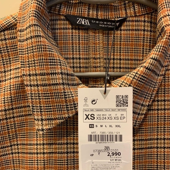 Zara Checkered Shirt Dress - Picture 8 of 9